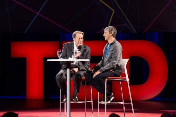 Larry Page and Charlie Rose at TED
