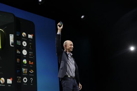 Jeff Bezos unveiling Fire Phone