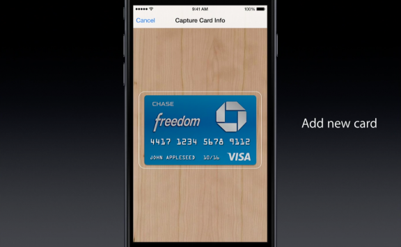 Apple Pay -- add a card