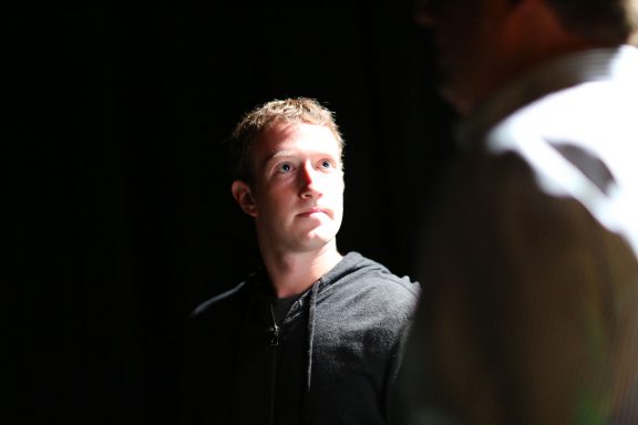Mark Zuckerberg at Techcrunch Disrupt SF 2013. Photo by Max Morse for Techrunch.