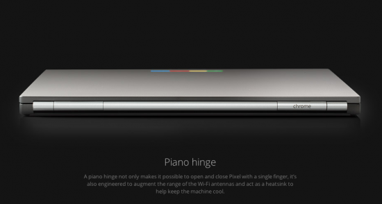 Chromebook Pixel - piano hinge