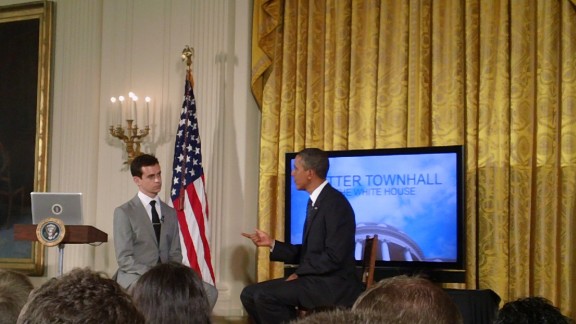 Jack Dorsey interviewing Barack Obama